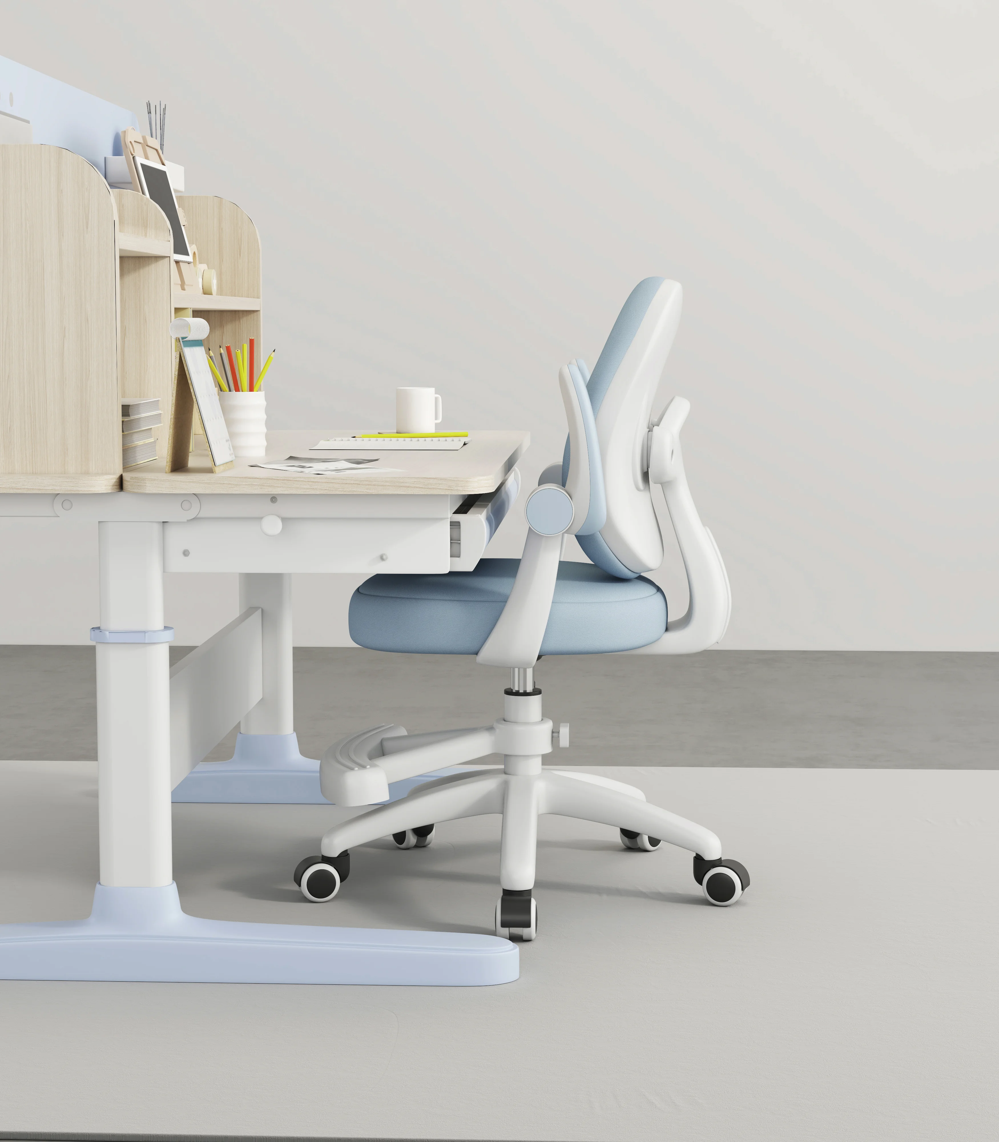 Puffy Çocuk Çalışma Sandalyesi Mavi