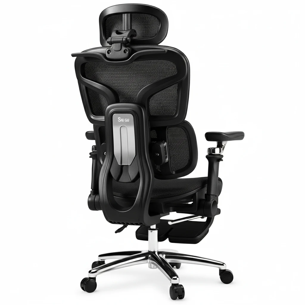 X300 Ergo Fileli Ofis ve Çalışma Sandalyesi Ayak Uzatmalı Siyah