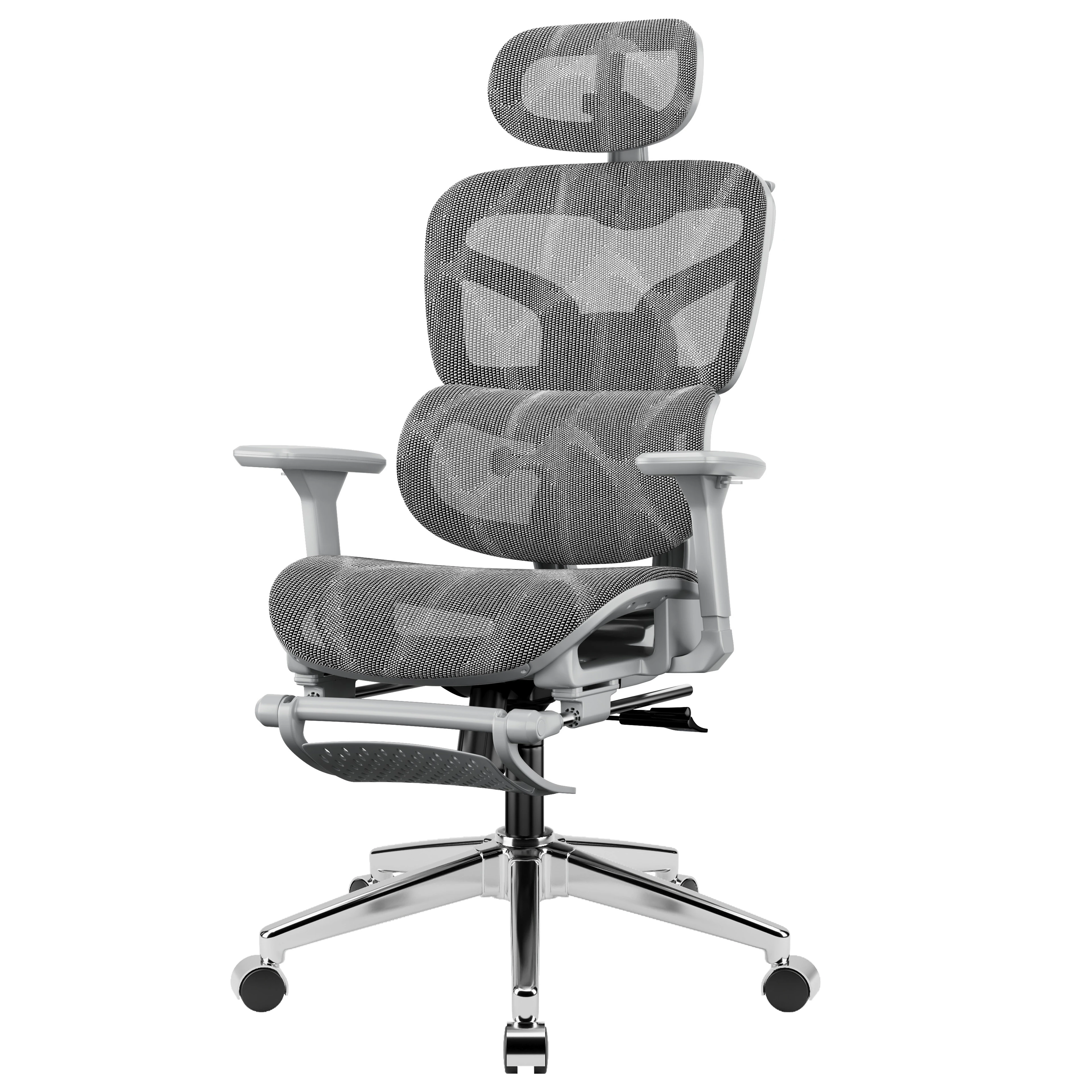 X200 Pro Fileli Ofis ve Çalışma Sandalyesi Ayak Uzatmalı Gri