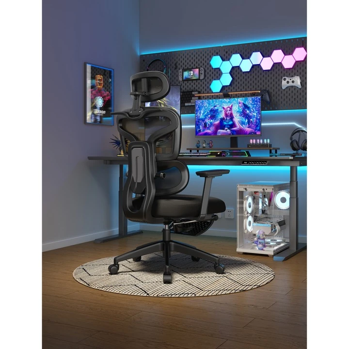 X200 Pro Fileli Ofis ve Çalışma Sandalyesi Ayak Uzatmalı Siyah