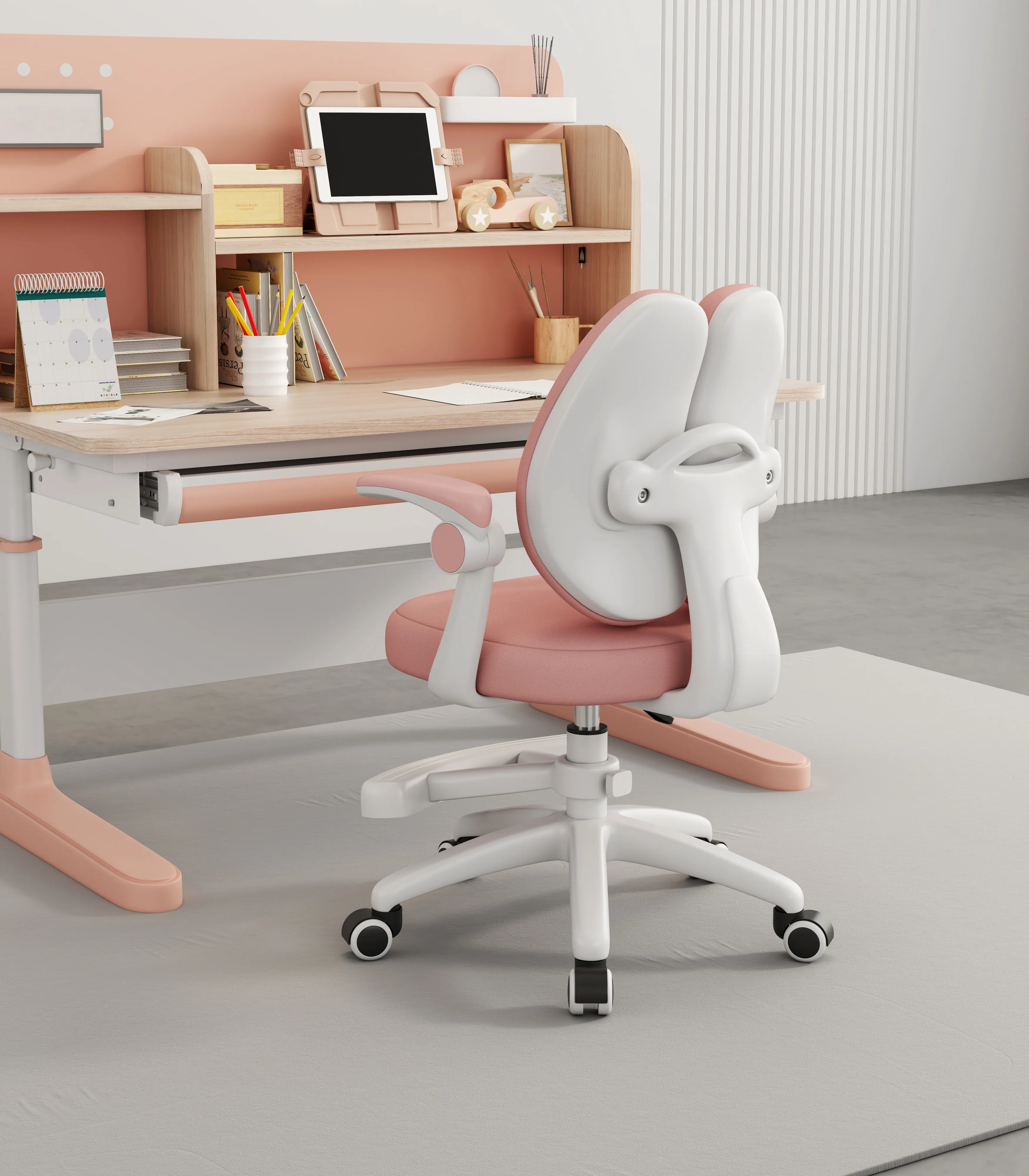 Puffy Çocuk Çalışma Sandalyesi Pembe
