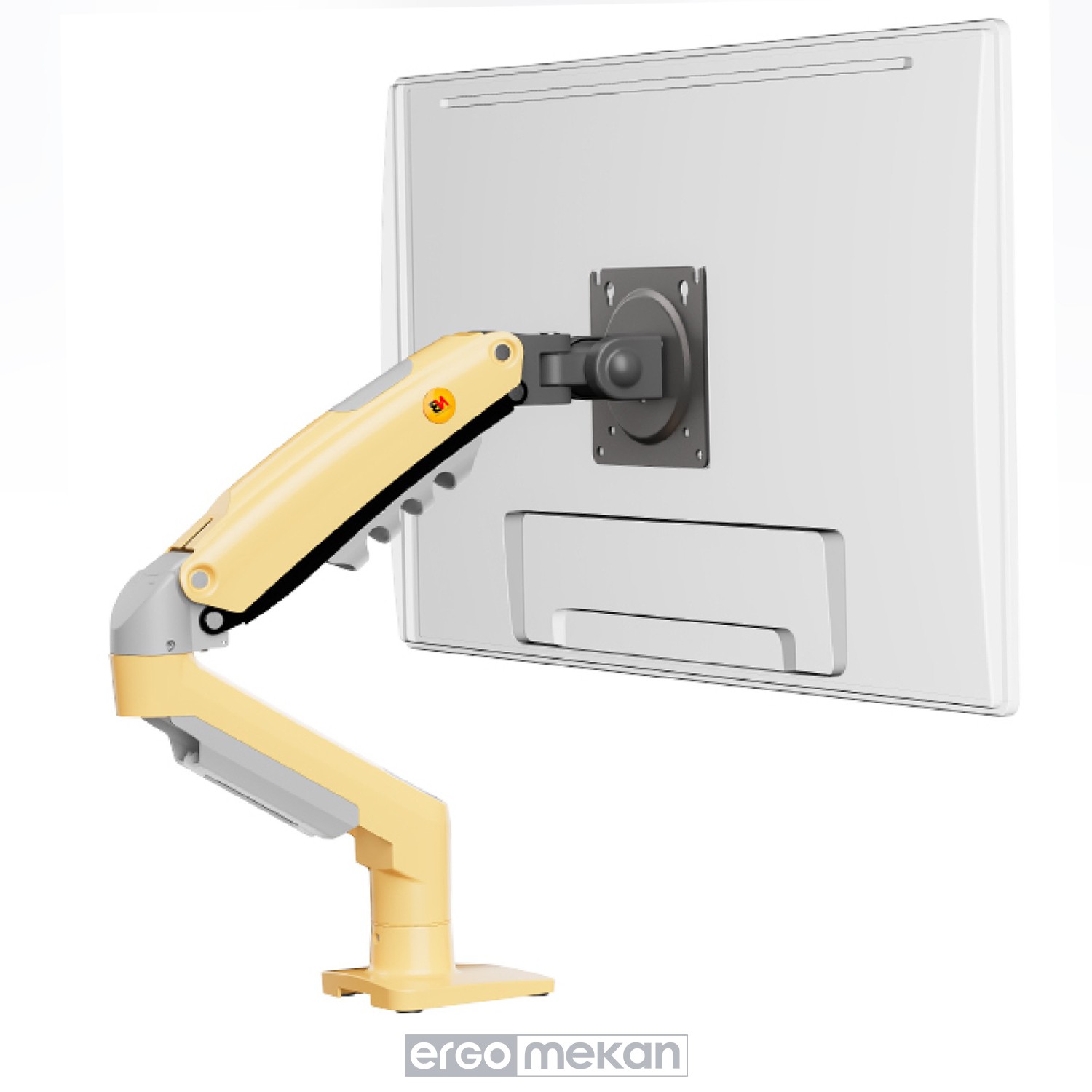 North Bayou NB F80 (2025 Yeni Model) Amortisörlü Tekli Monitör Standı Sarı (17-32 İNÇ)-(2-9 KG)