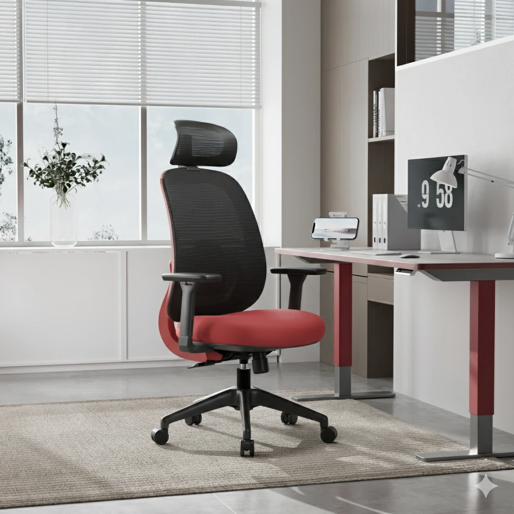 X100 Comfort Fileli Ofis ve Çalışma Sandalyesi Kırmızı