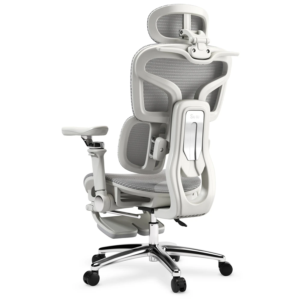 X300 Ergo Fileli Ofis ve Çalışma Sandalyesi Ayak Uzatmalı Gri