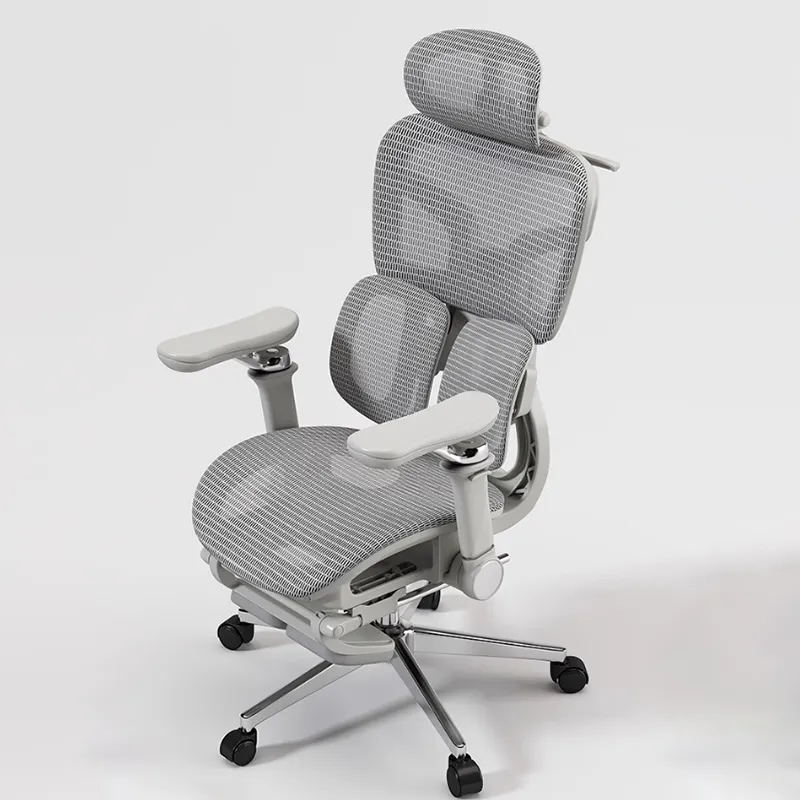 X300 Ergo Fileli Ofis ve Çalışma Sandalyesi Ayak Uzatmalı Gri