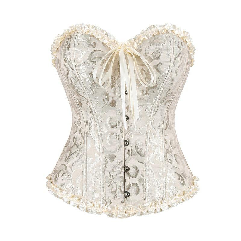 🤍 Kremrengi Dantelli Korse Üst – Saf Zarafetin Işıltısı