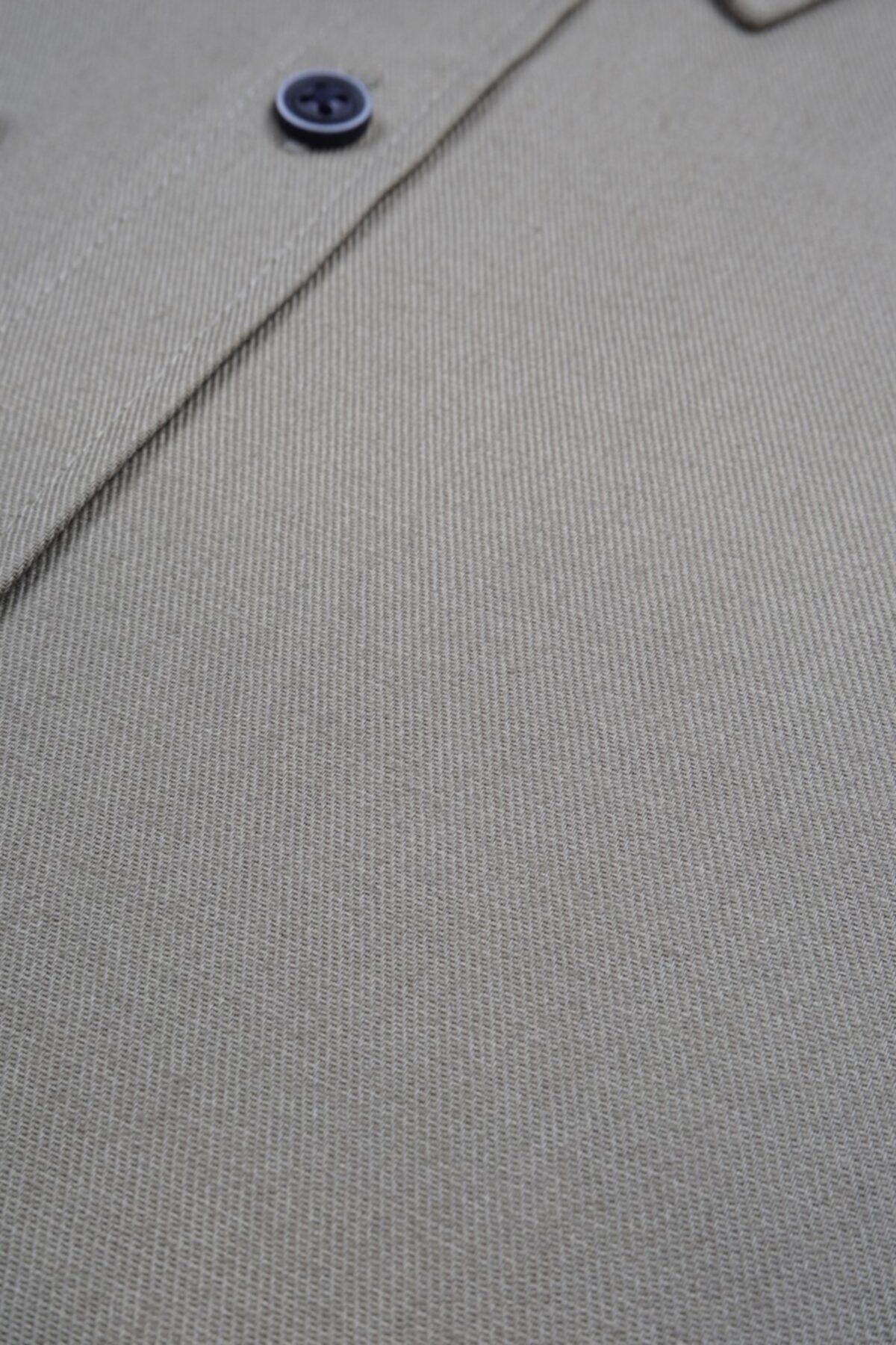 Erkek Bej Süper Slim Gabardin Likralı Gömlek