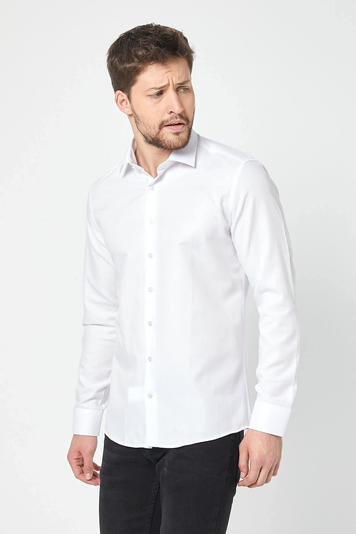 Beyaz Slim Fit Gömlek