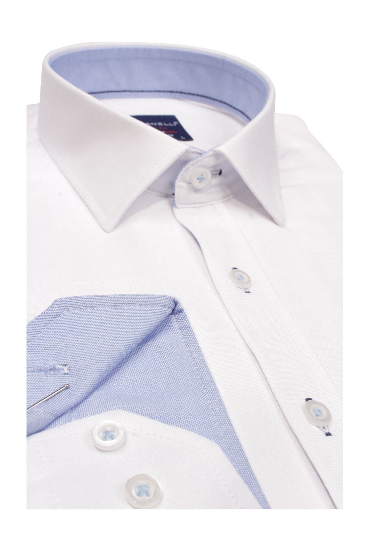 Slim Fit Şambre Uzun Kol Gömlek