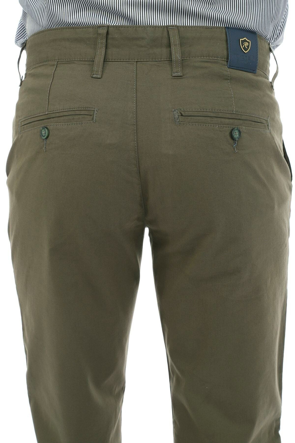 Erkek Haki Chıno Slim Fit Pantolon