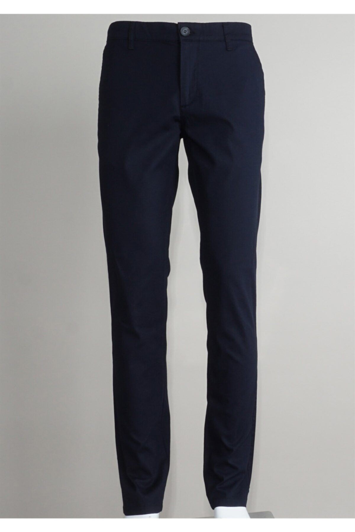 Erkek Siyah Regular Fıt Gabardin Pantolon
