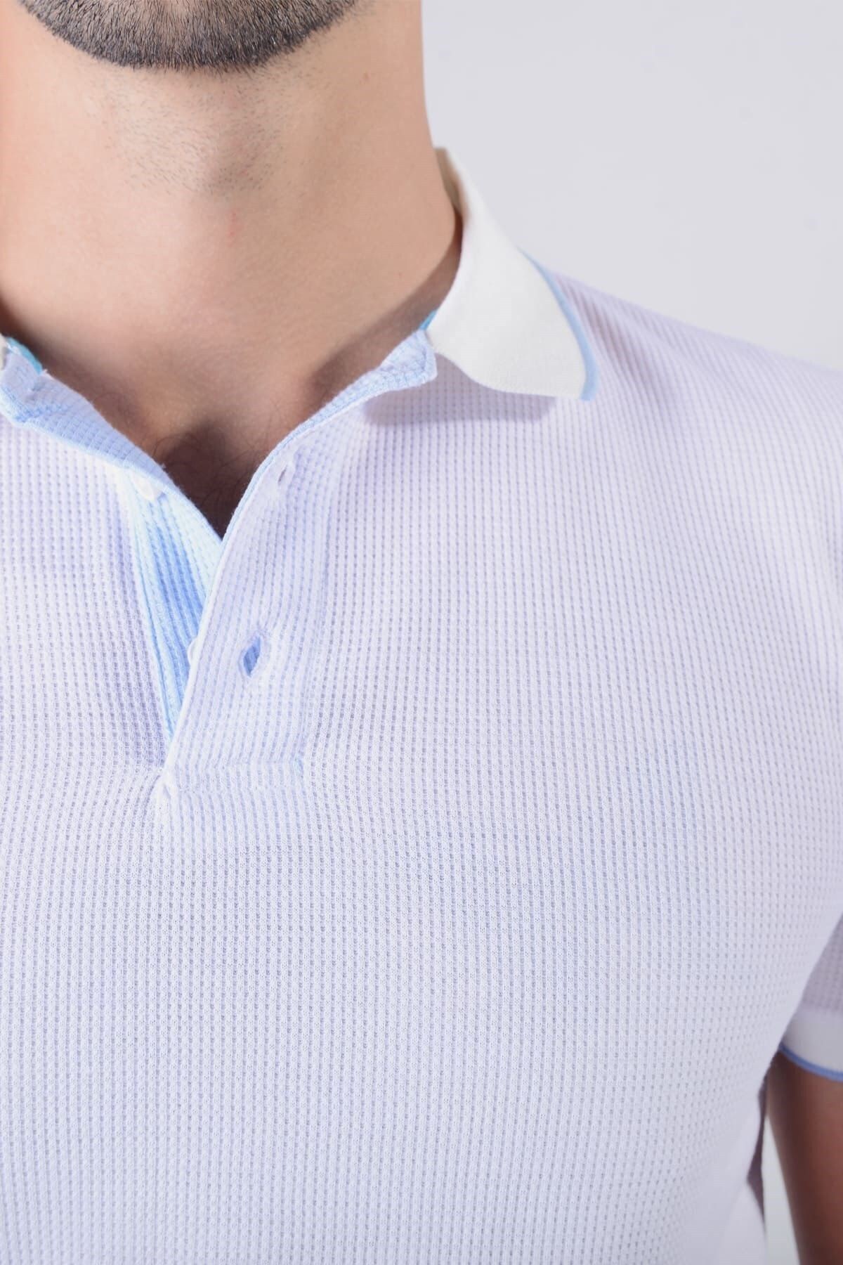 Erkek Beyaz Polo Yaka T-shirt