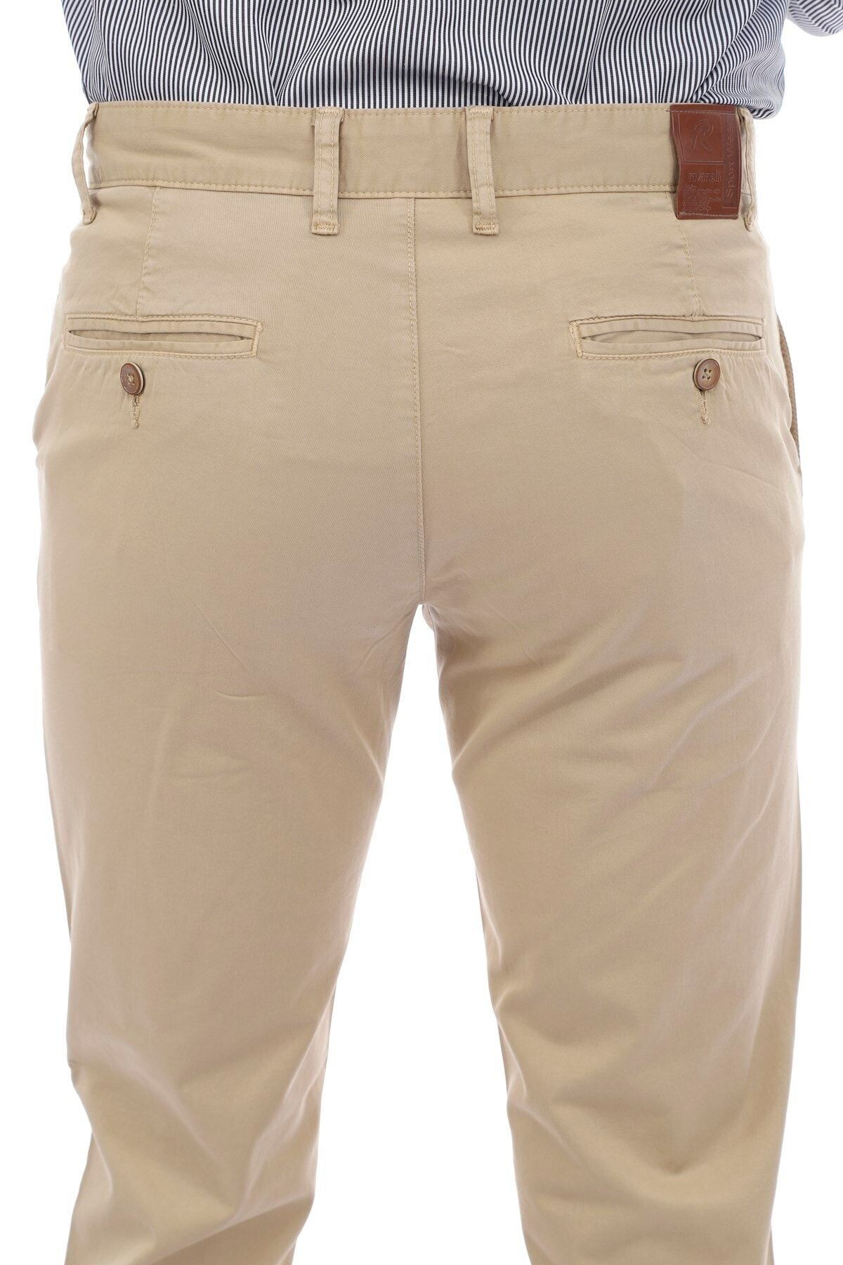 Erkek Krem Chıno Slim Fit Pantolon