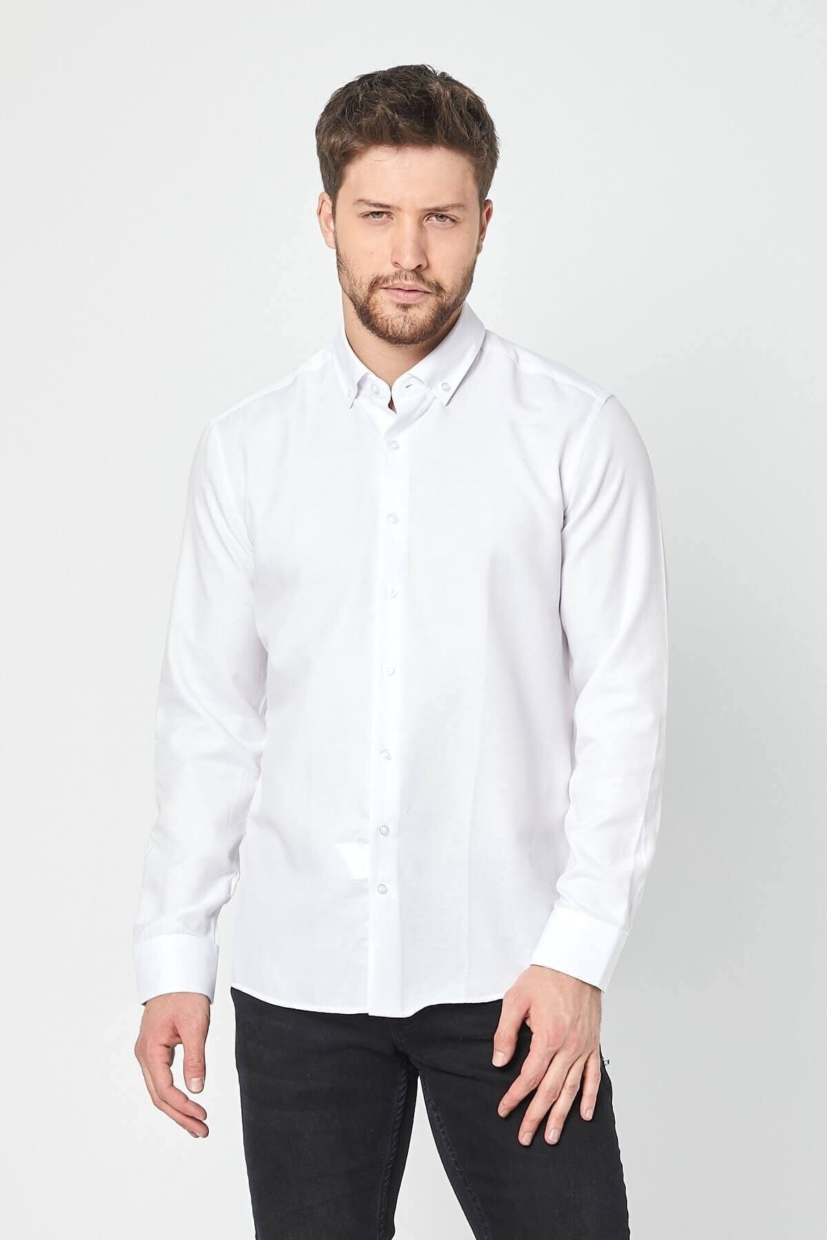 Beyaz Slim Fit Gömlek