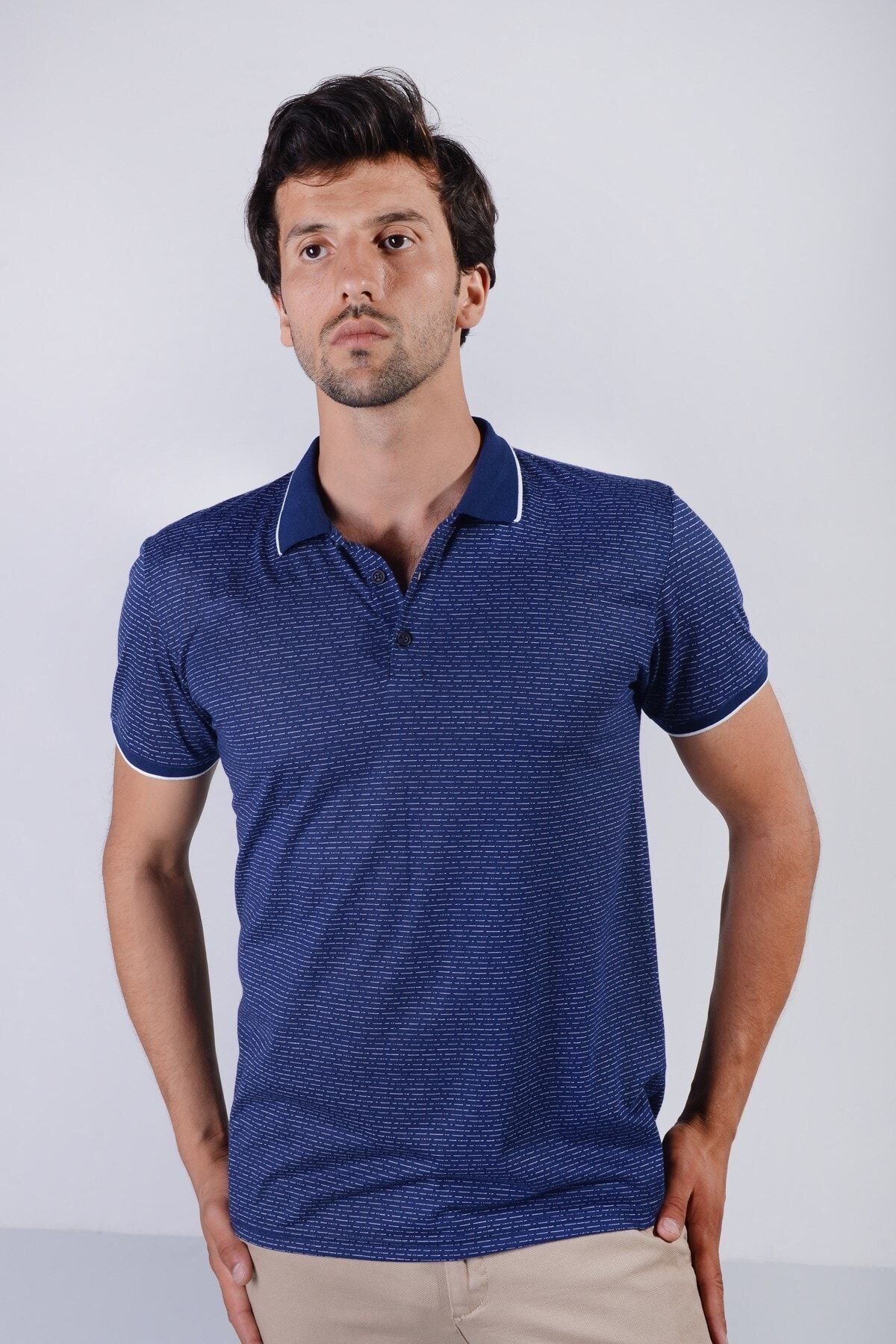 Erkek Lacivert Polo Yaka T-shirt