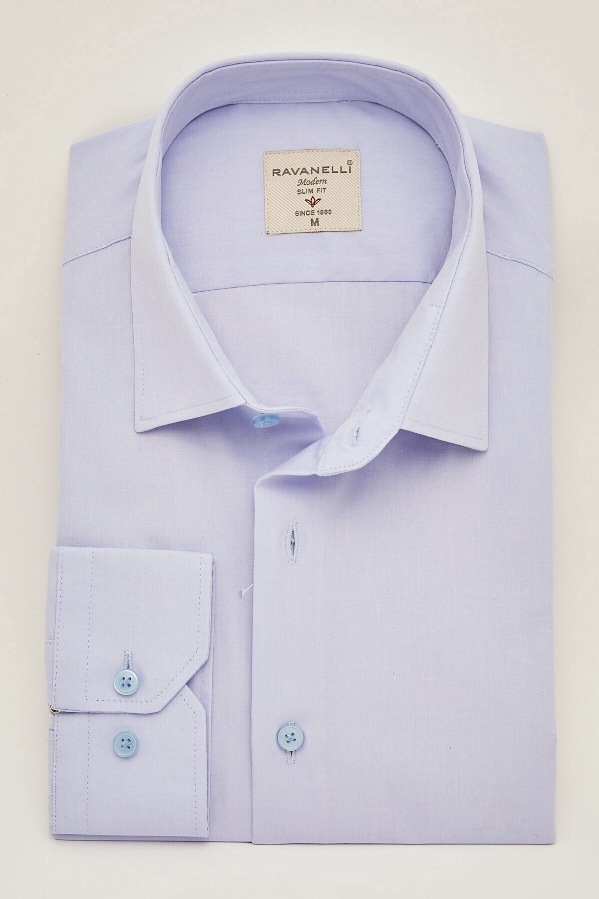 Açık Mavi Slim Fit Uzun Kol Gömlek