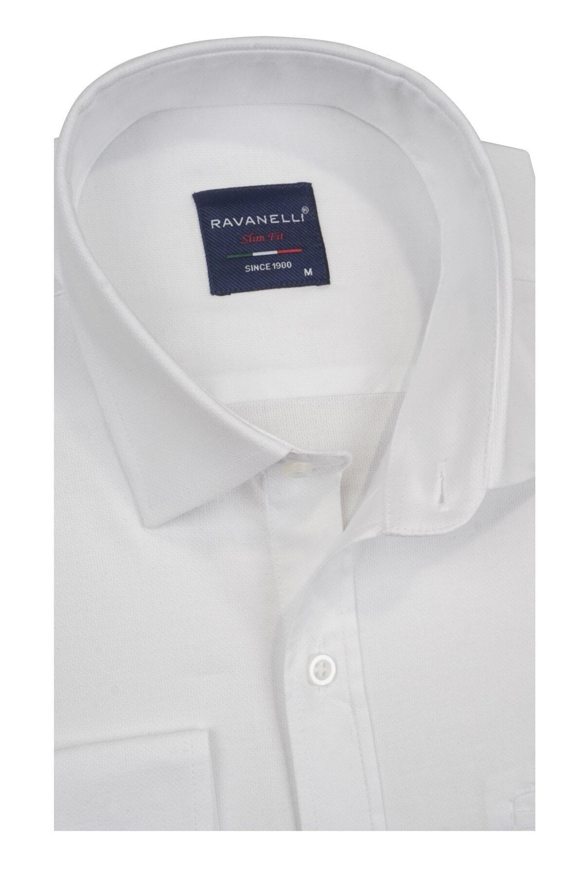 Slim Fit Oxford Likralı Erkek Gömlek