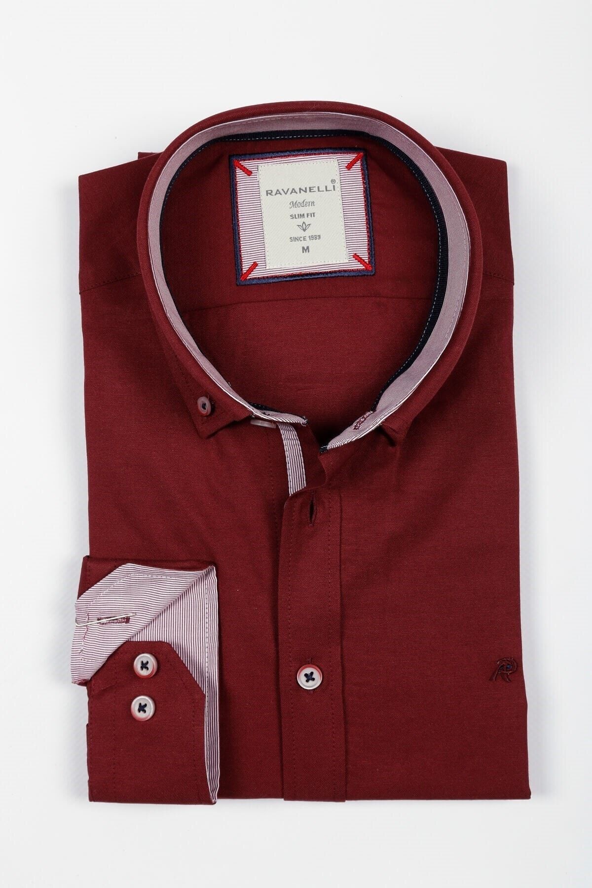 Bordo Slim Fit Gömlek