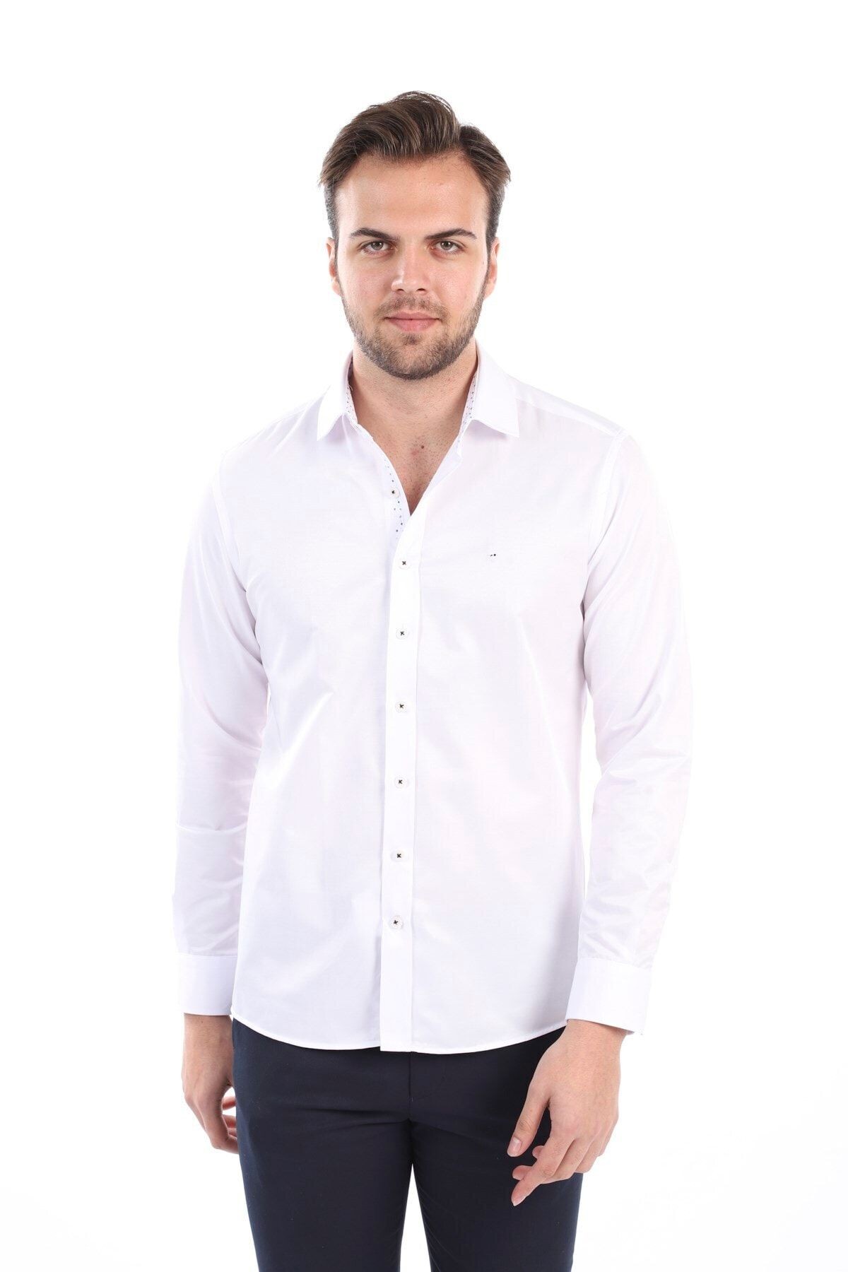 Beyaz Slim Fit Gömlek
