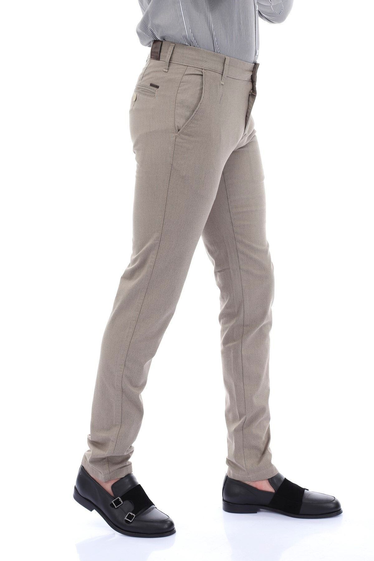 Erkek Bej Chıno Regular Fit Pantolon