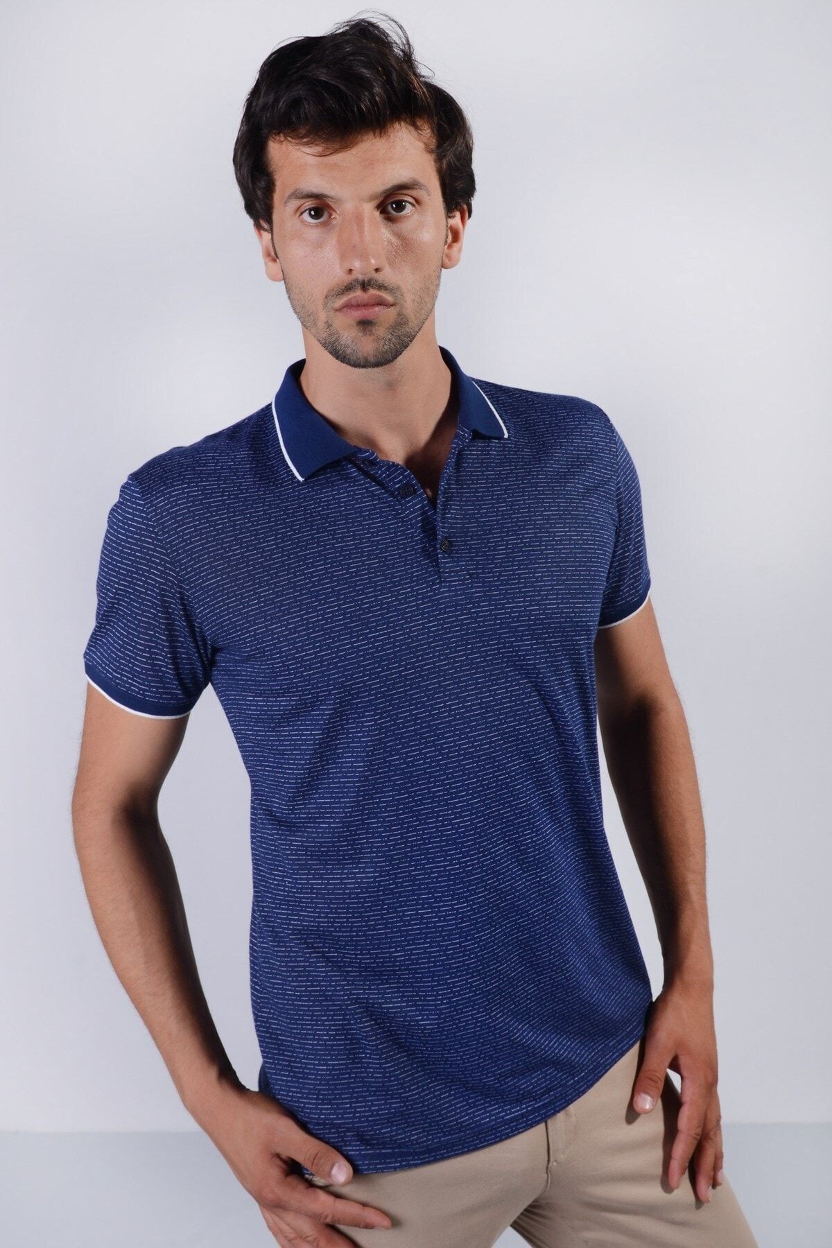 Erkek Lacivert Polo Yaka T-shirt