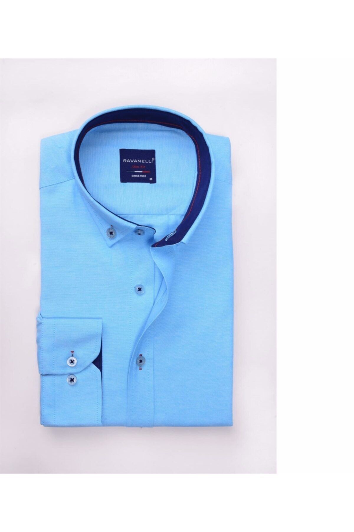 Turkuaz Slim Fit Gömlek