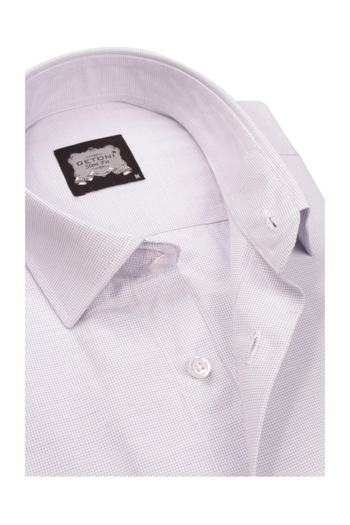 Slim Fit Armürlü Erkek Gömlek