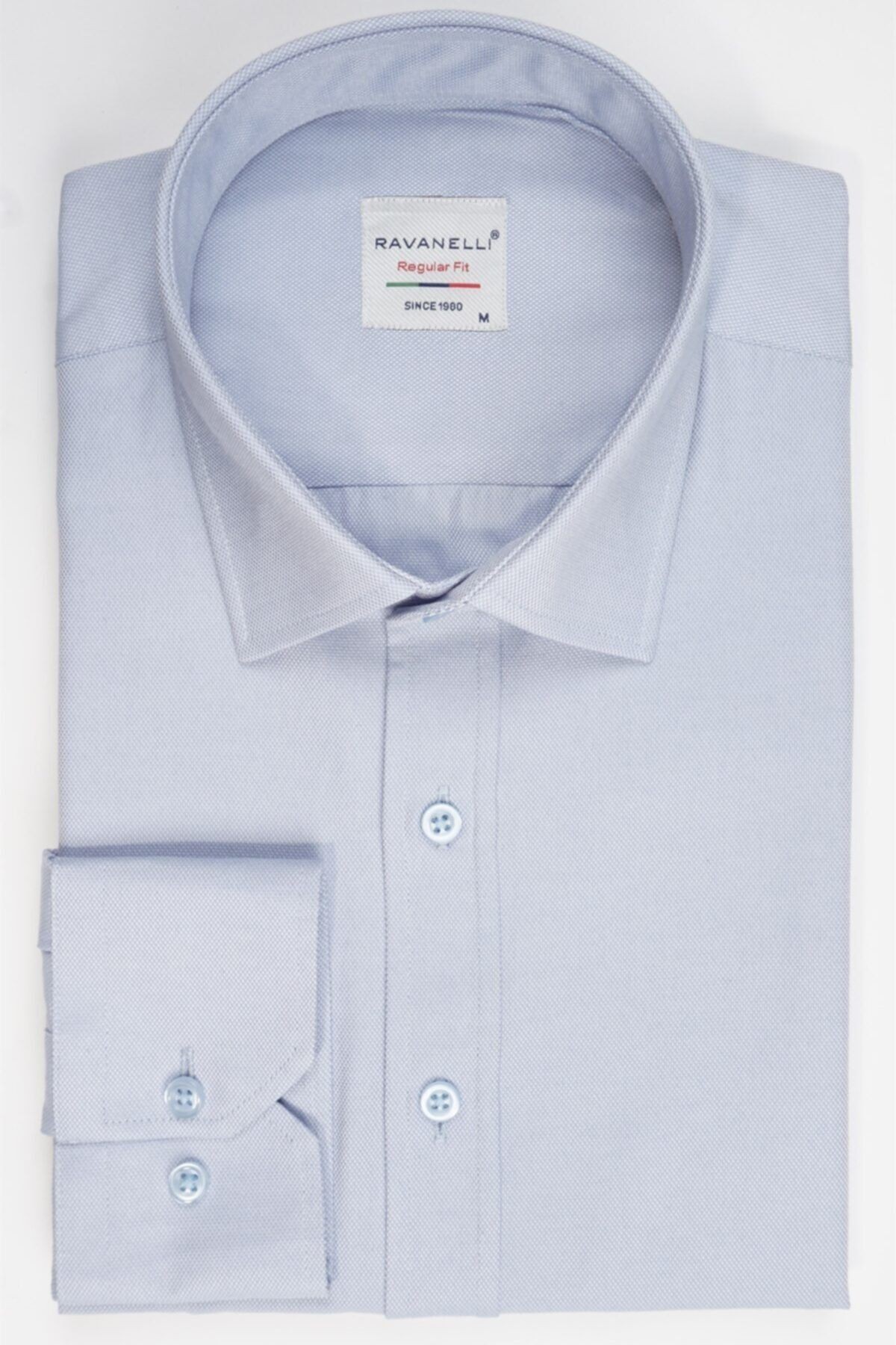 Erkek Mavi Regular Fit Şamre ve Oxford Gömlek