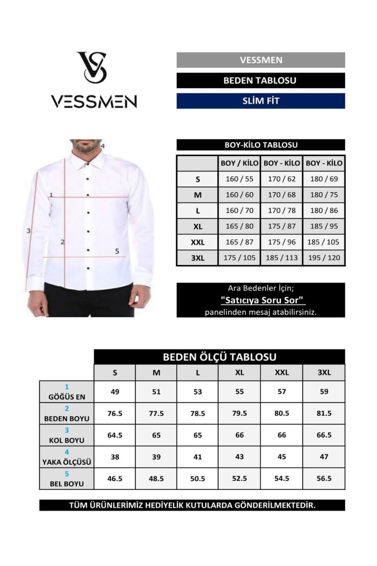 Vessmen Bordo Dar Kesim Slim Fit Yaka Düğmeli Uzun Kol Erkek Gömlek