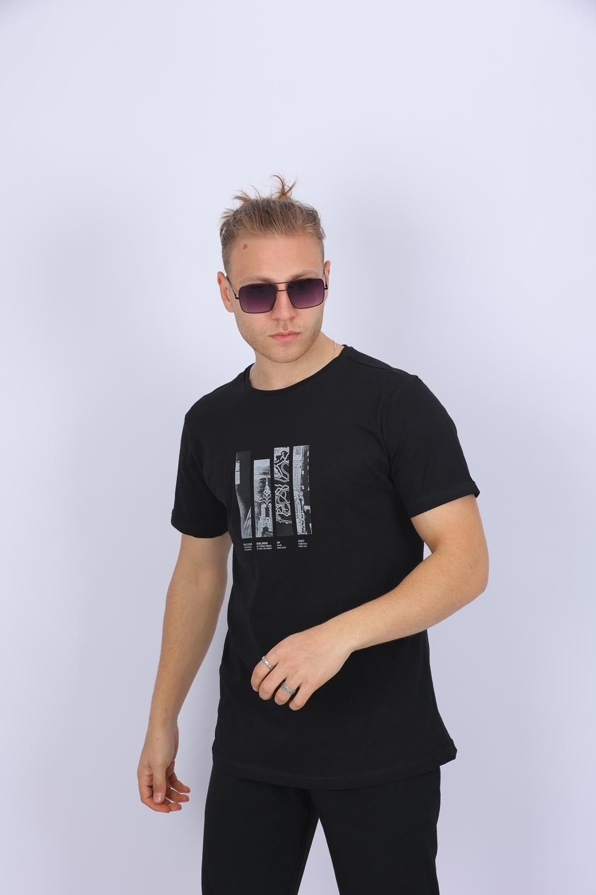 Baskılı Pamuklu T-Shirt