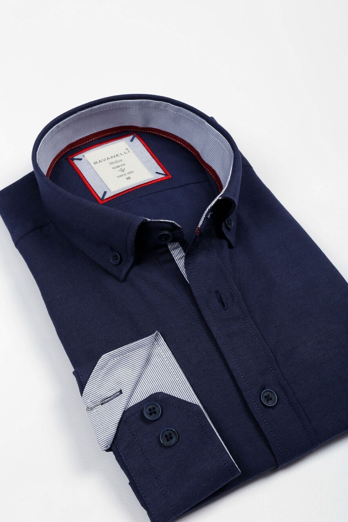 Lacivert Slim Fit Gömlek