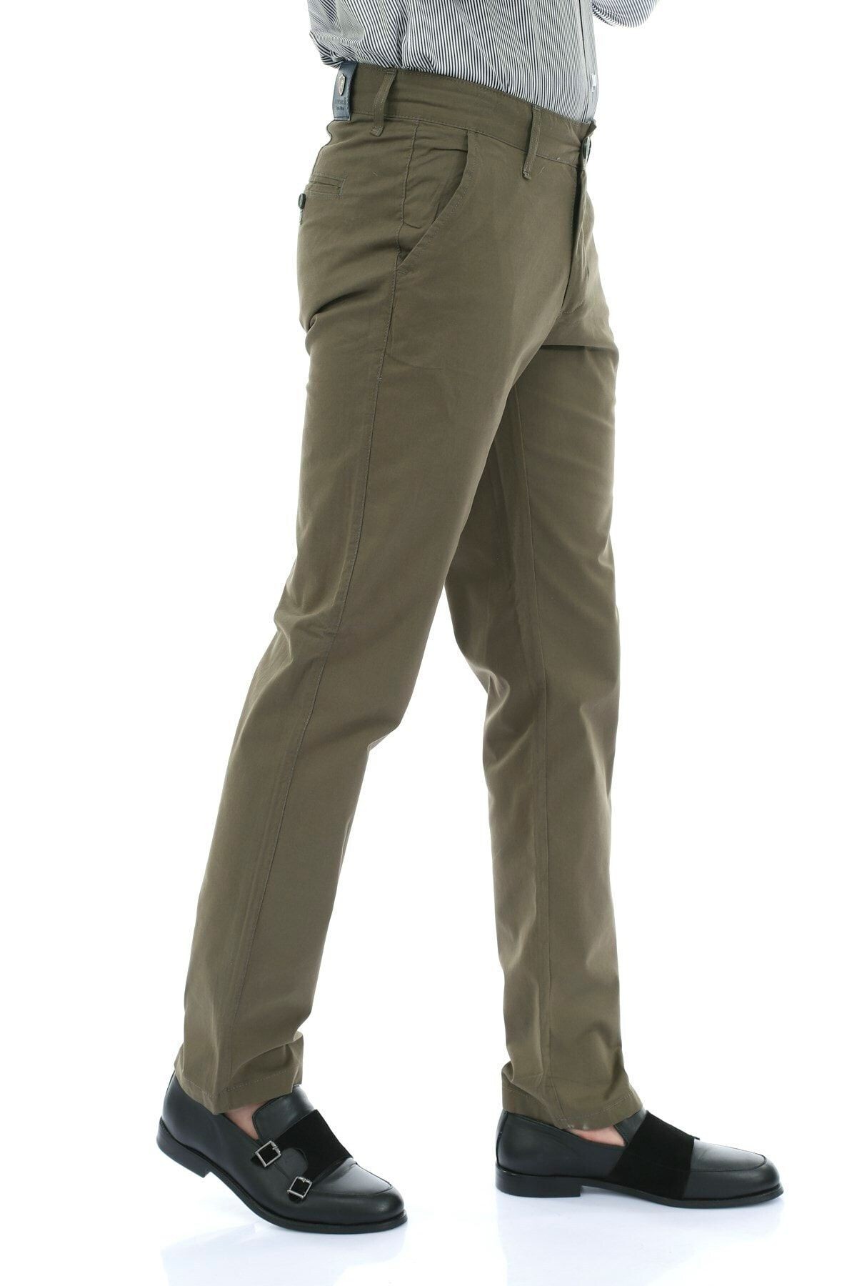Erkek Haki Chıno Slim Fit Pantolon