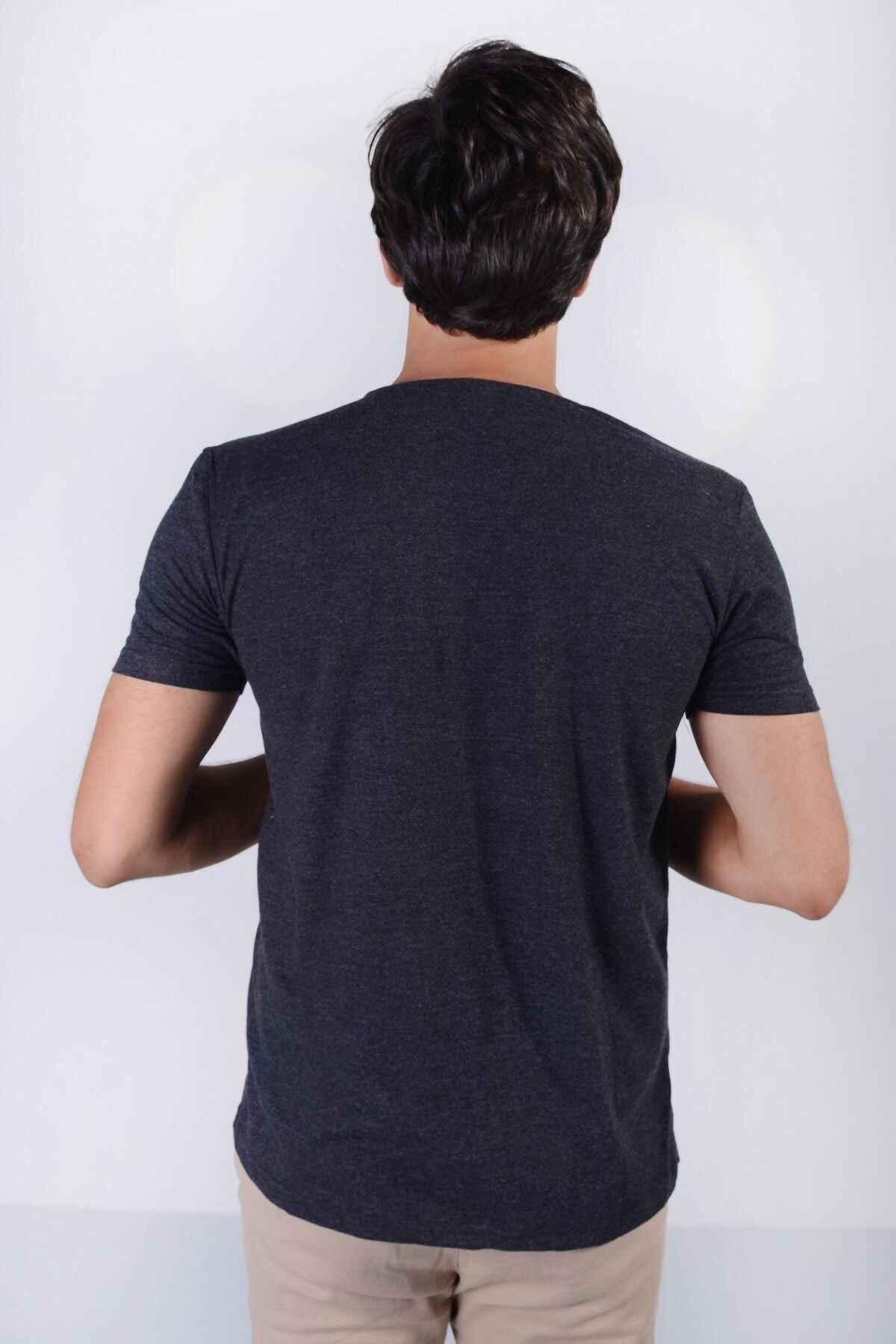 Erkek Siyah Basic Model Tişört