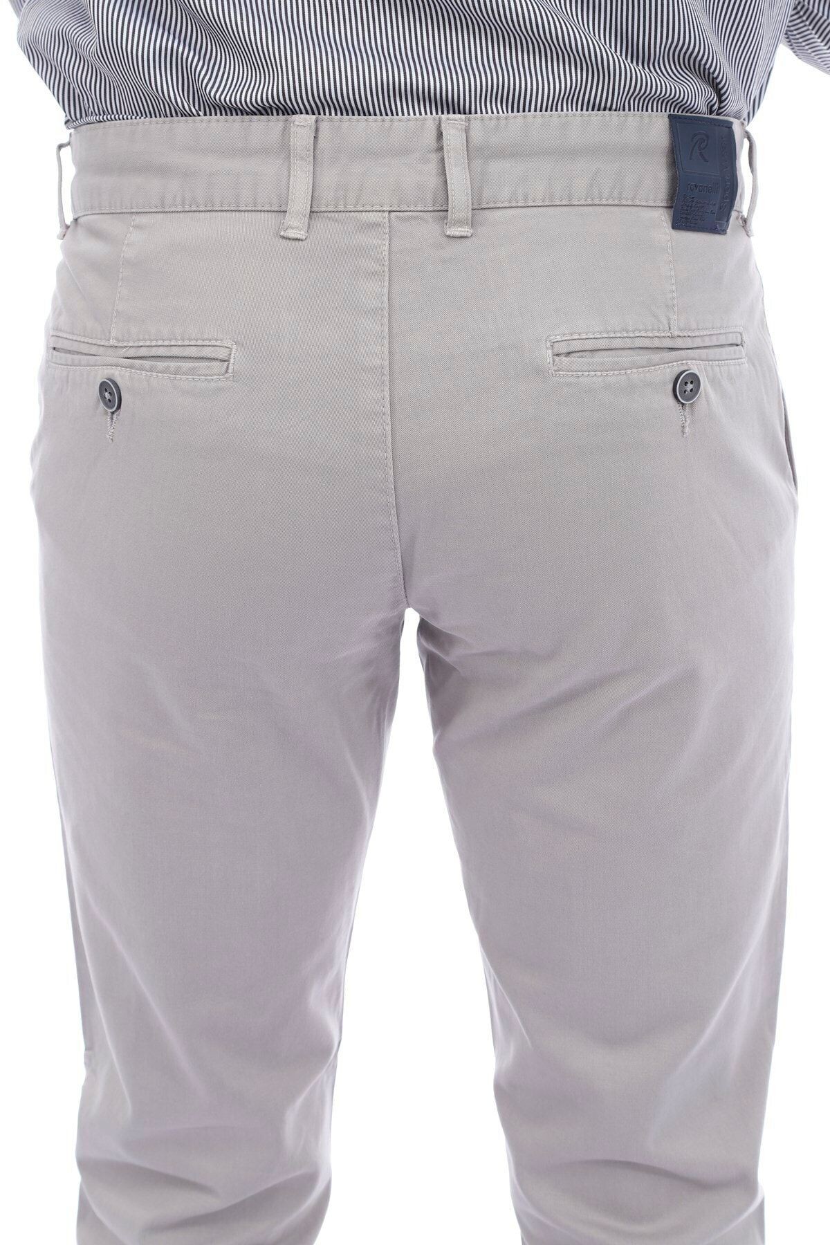 Erkek Gri Chıno Slim Fit Pantolon