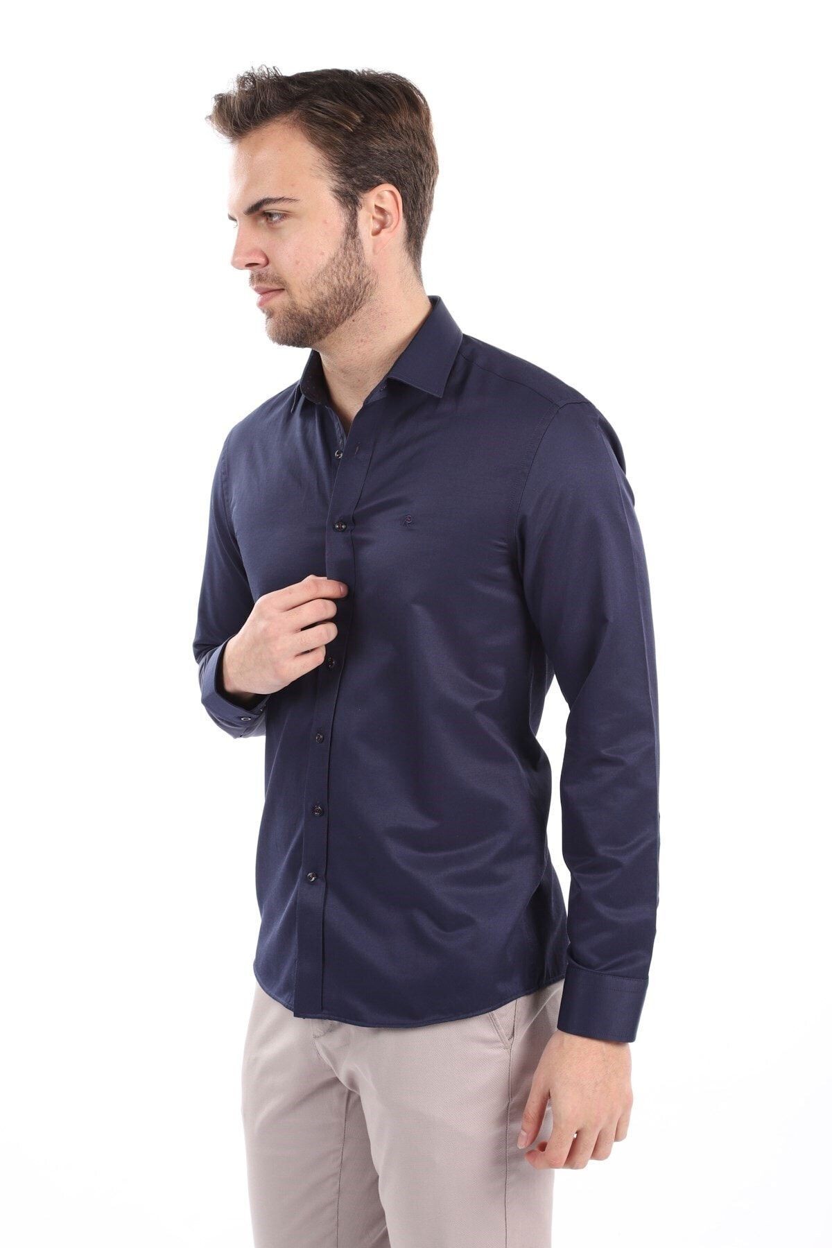 Lacivert Slim Fit Gömlek