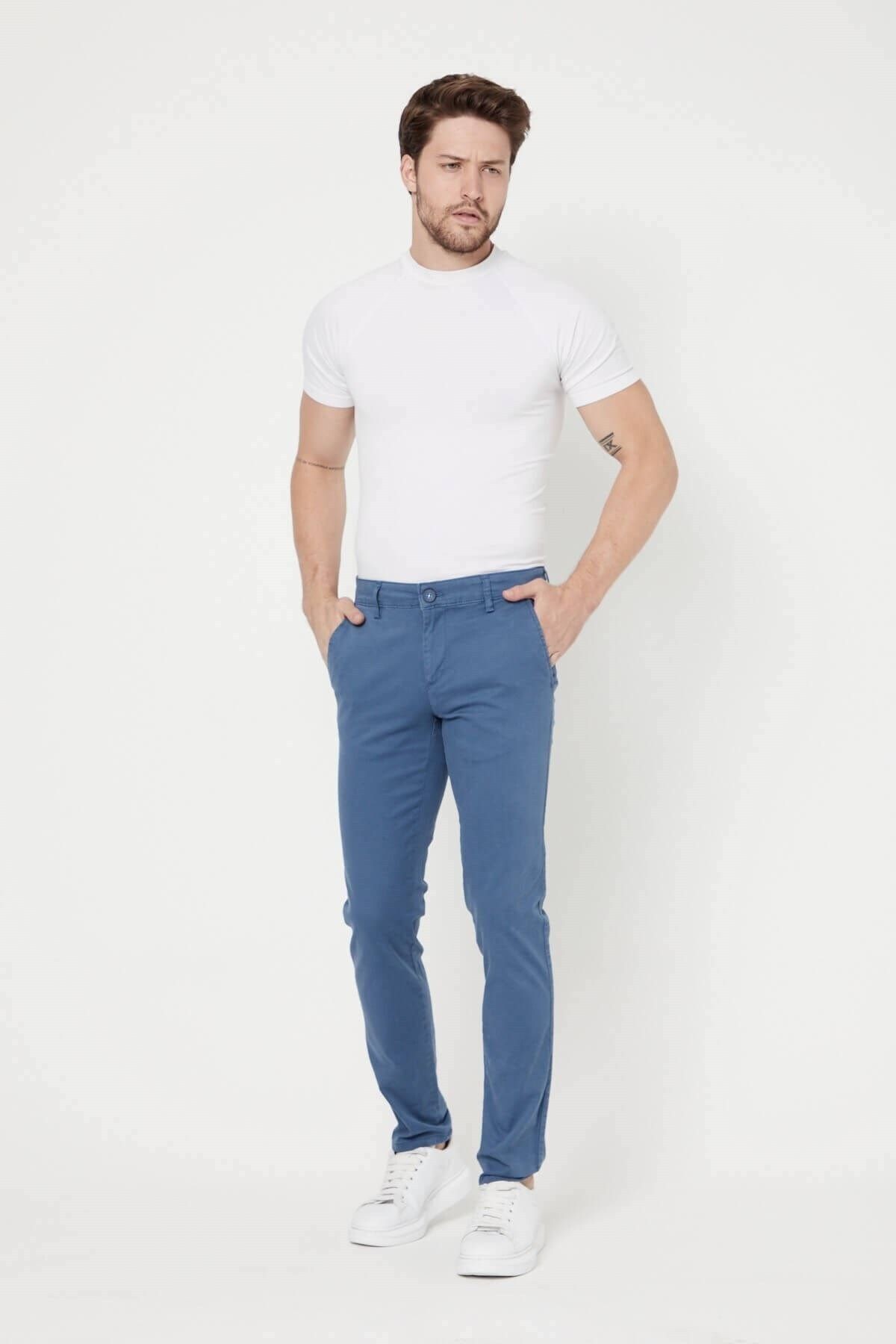 Parlement Gabardin Chıno Yan Cepli Keten Regular Fit Pantolon