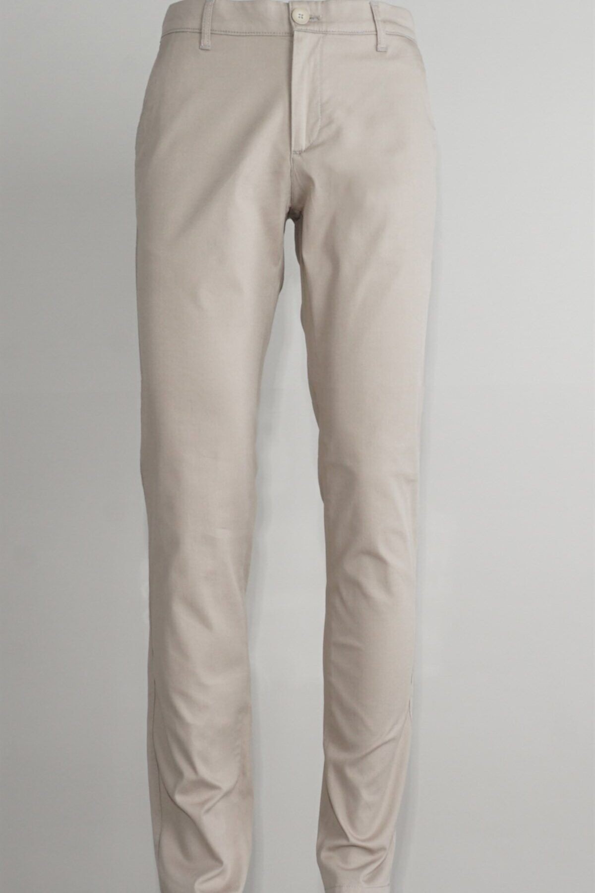 Erkek Bej Regular Fıt Gabardin Pantolon