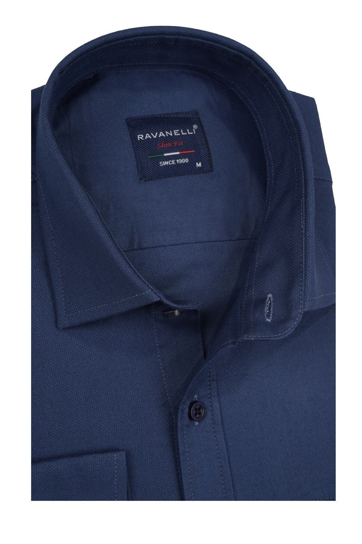 Slim Fit Oxford Likralı Erkek Gömlek