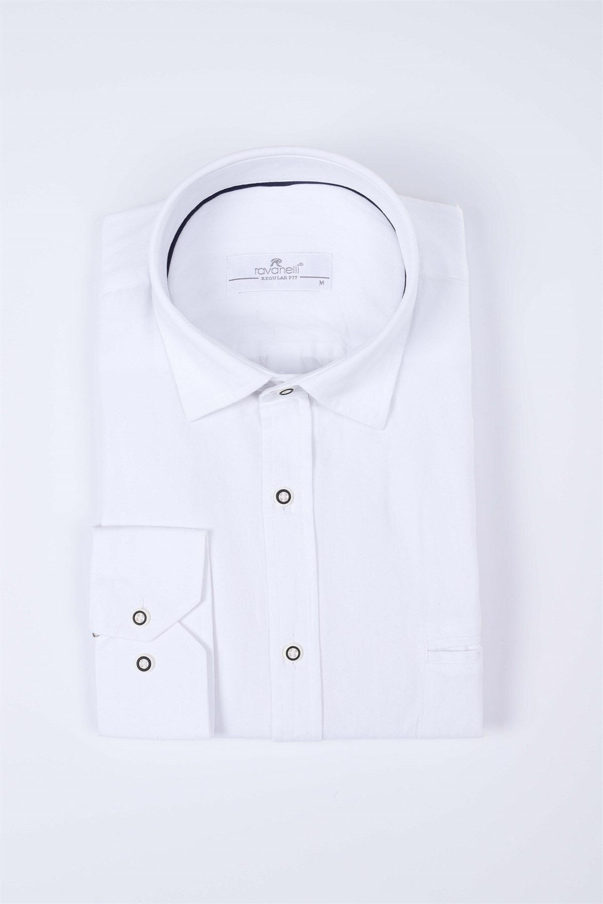 Beyaz Pamuklu Slim Fit Gömlek