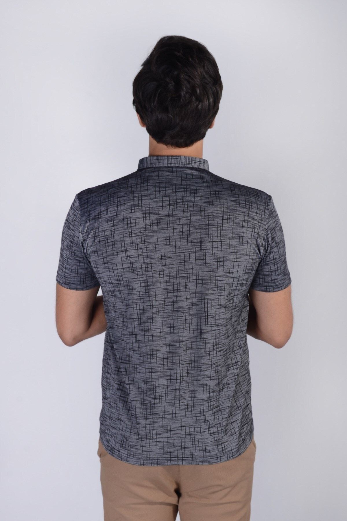 Erkek Gri  Reçme Model Tshirt