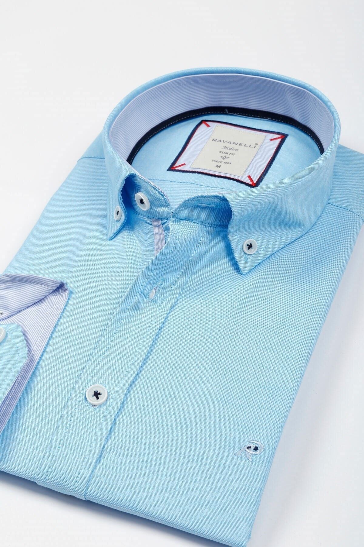 Turkuaz Slim Fit Gömlek