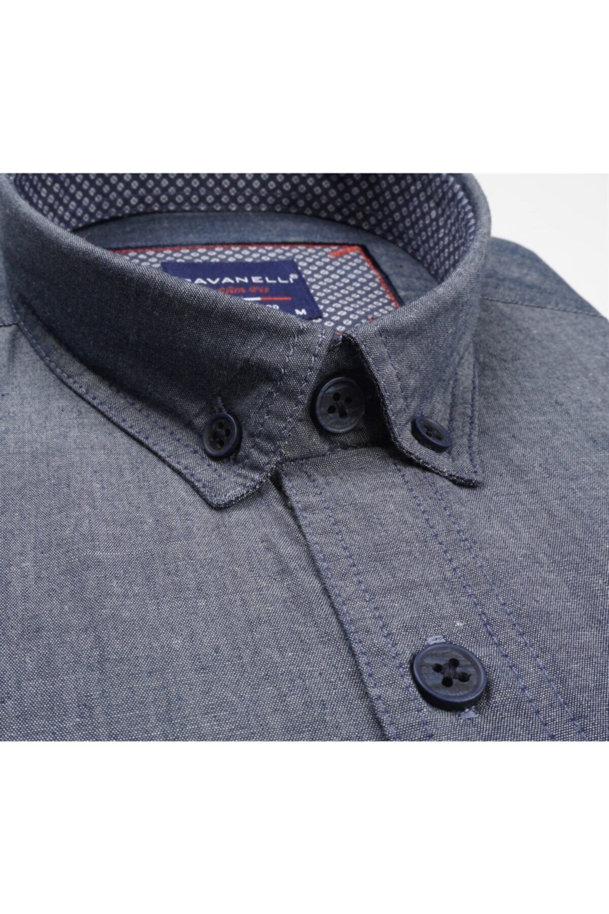 Erkek  Gri Slim Fit Indigo Gömlek