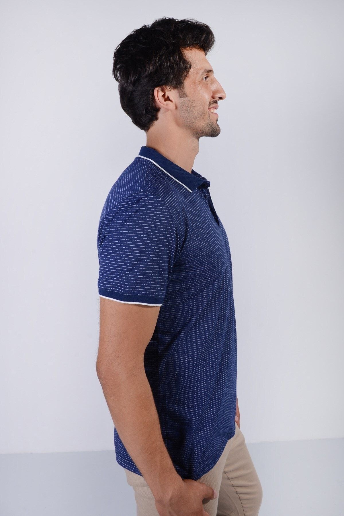Erkek Lacivert Polo Yaka T-shirt