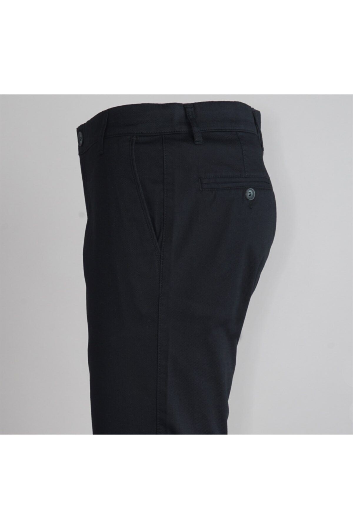 Erkek Siyah Regular Fıt Gabardin Pantolon