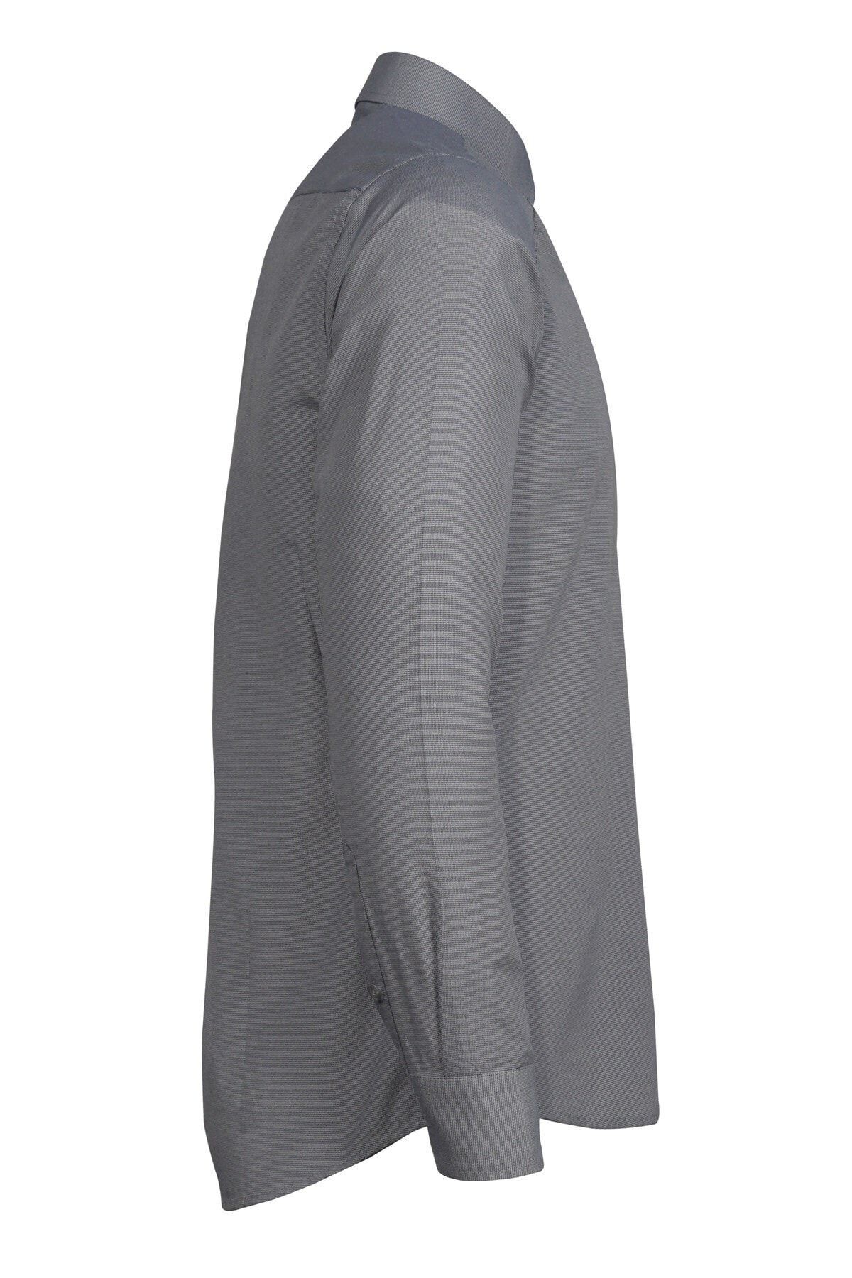 Erkek Extra Slim Fit Armürlü Gömlek