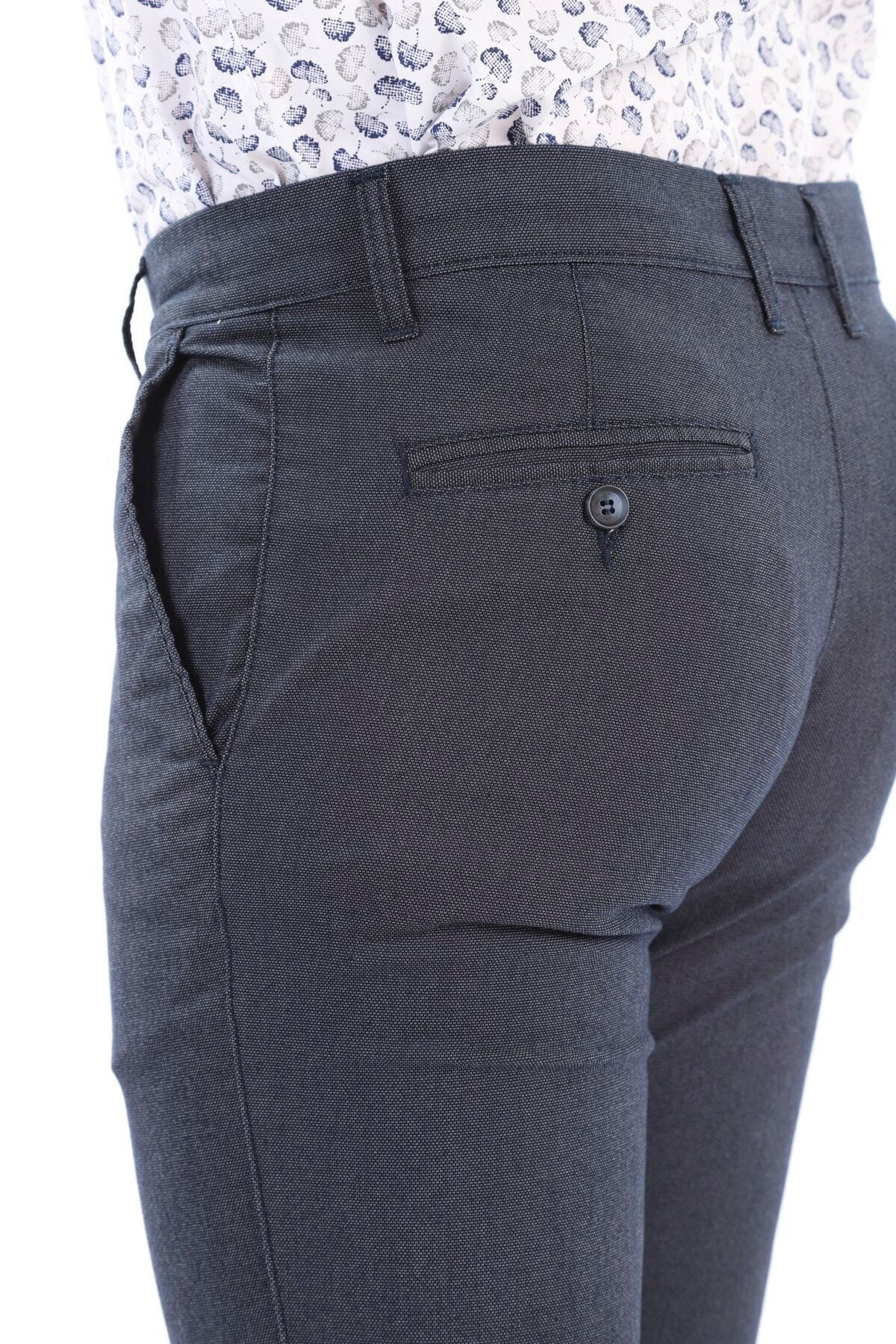 Erkek Lacivert Chıno Regular Fit Pantolon