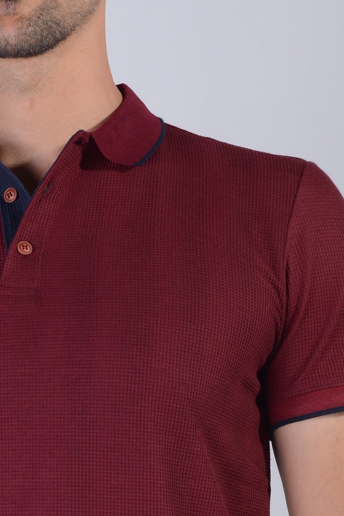 Erkek Bordo Polo Yaka T-Shirt