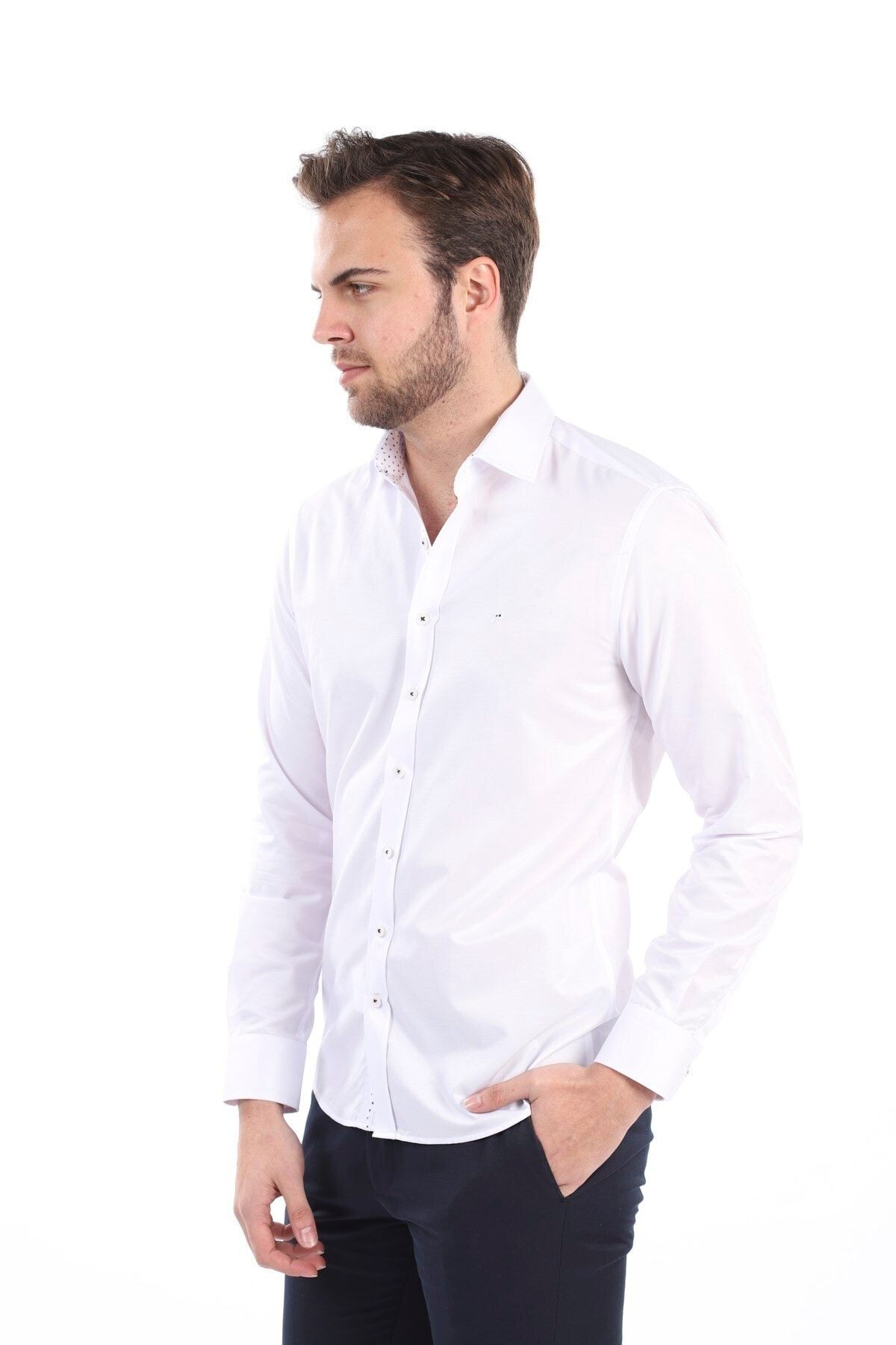 Beyaz Slim Fit Gömlek