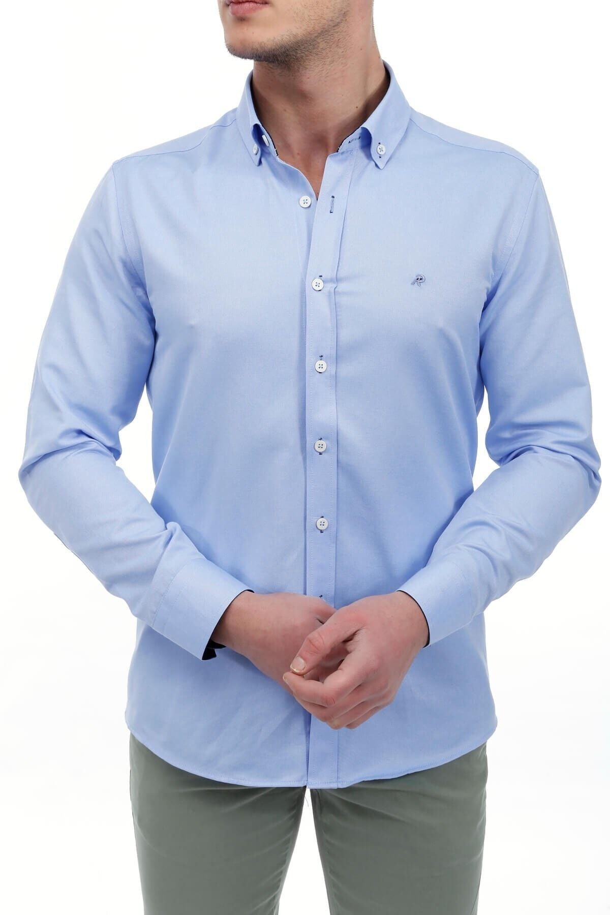 Mavi Slim Fit Gömlek