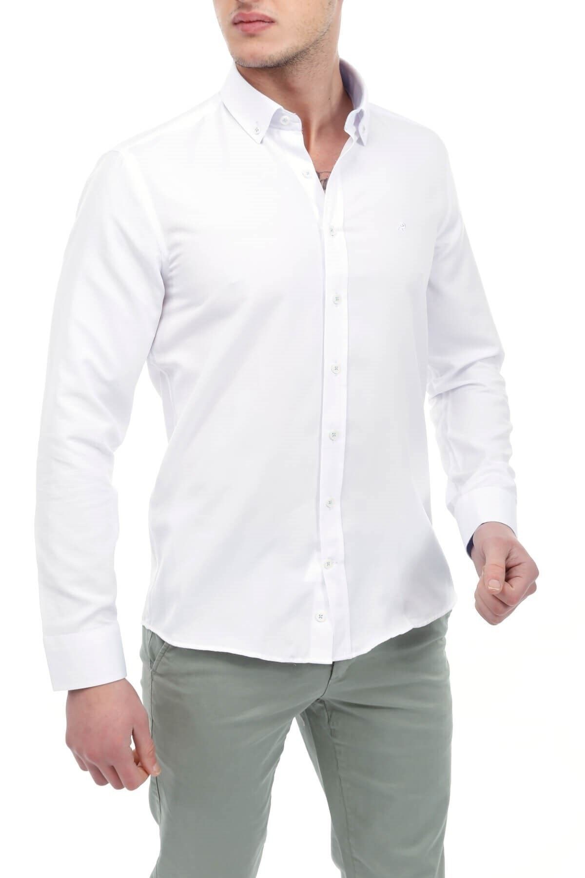 Beyaz Slim Fit Gömlek